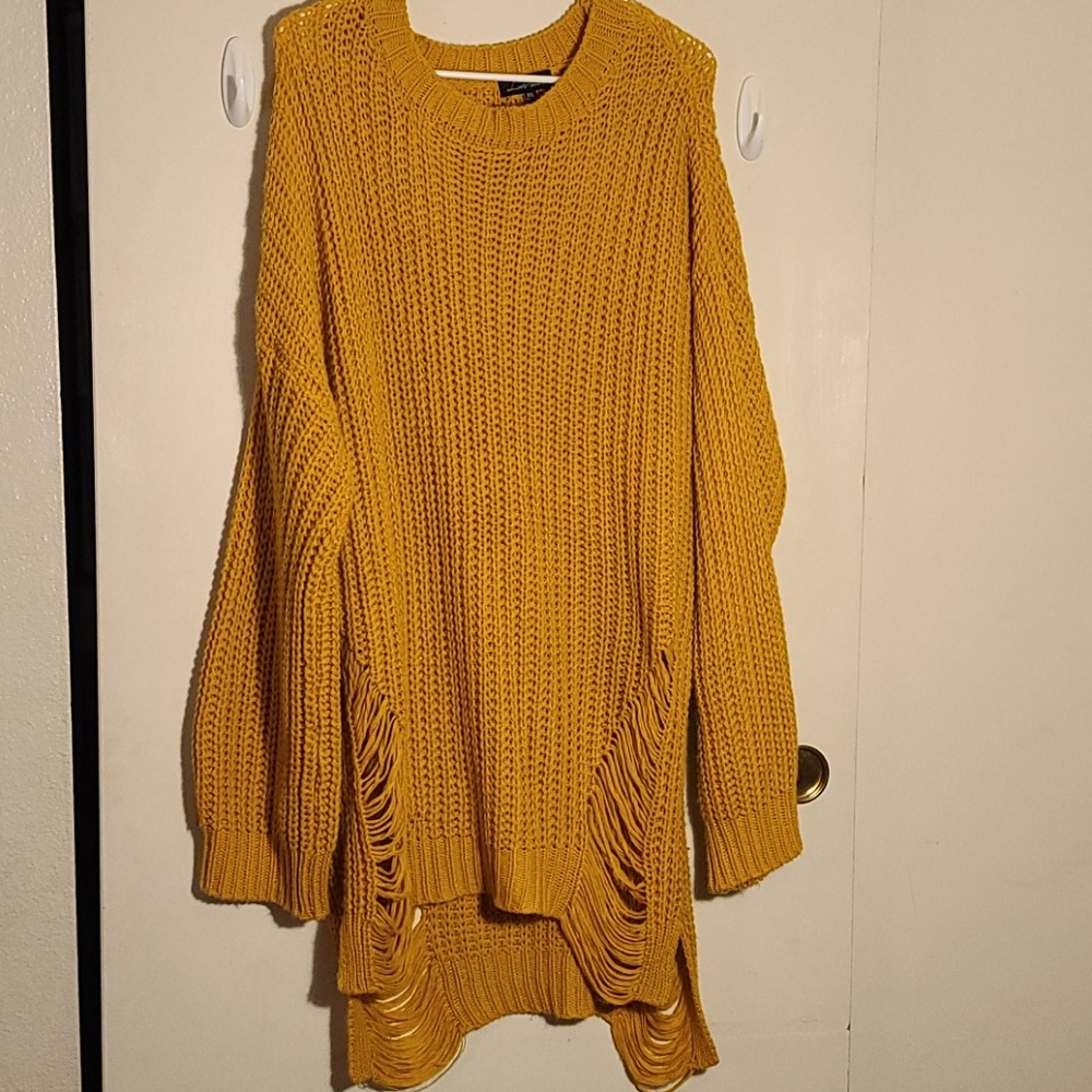 Chunky Knit Distressed Sweater